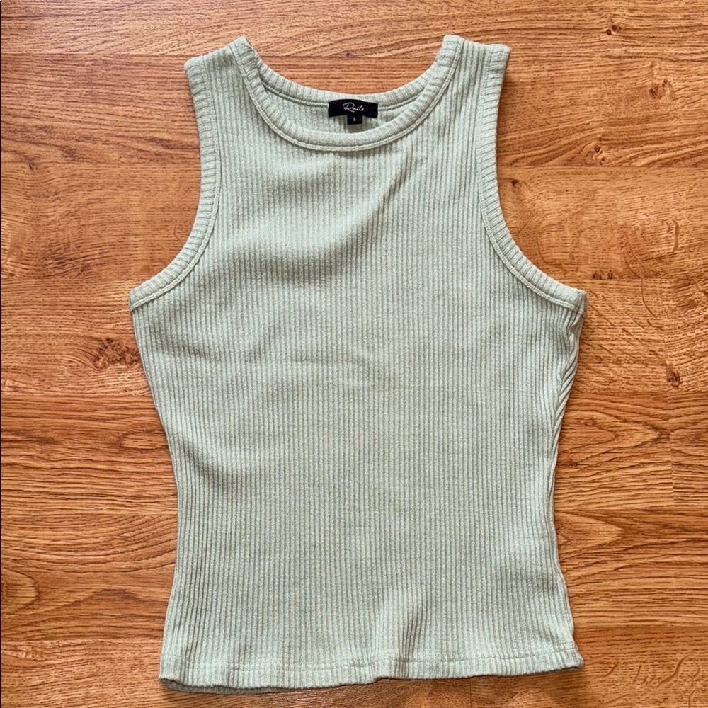 Rails Mint Ribbed Tank Top